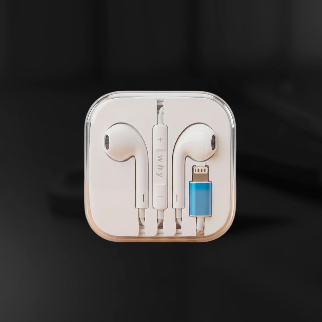 Fone de Ouvido Lightning com Controle de Volume e Microfone