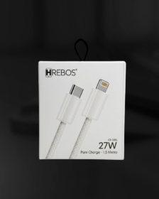 Cabo Hrebos Pure Charge 27W – USB-C para Lightning (1.5m)